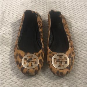 Tory Burch Leopard & Gold Flats Size 8